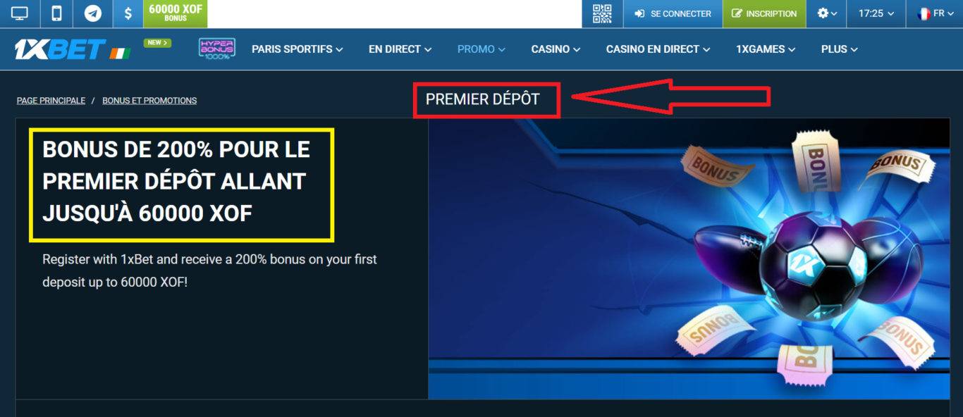 Les offres promotionnelles à l'inscription 1xBet